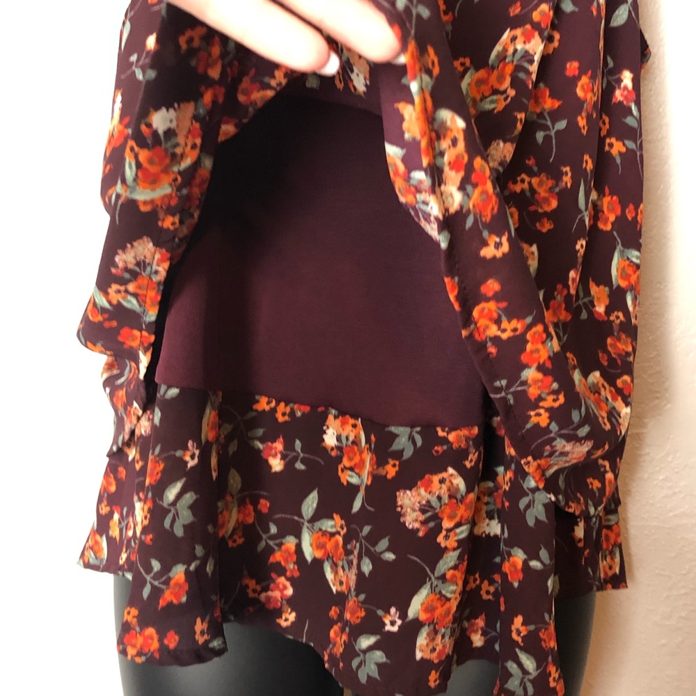 PEACH LOVE California Runway Seven floral shirt S - Picture 4 of 14